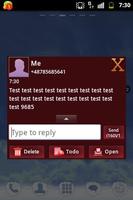 Thème Rouge GO SMS Pro capture d'écran 2