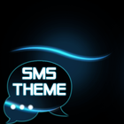 Blue Simple Thème GO SMS icône