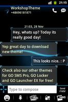 Blue Simple Thème GO SMS capture d'écran 1
