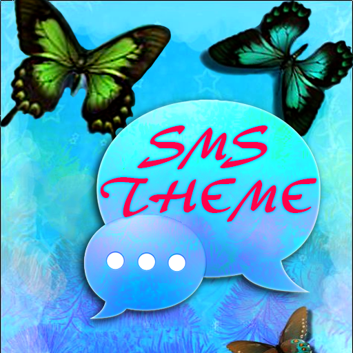 Tema azul da borboleta GO SMS