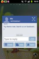 برنامه‌نما White Blue Theme GO SMS عکس از صفحه