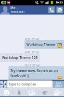 برنامه‌نما White Blue Theme GO SMS عکس از صفحه