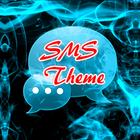 Blue Fire Theme GO SMS ikon