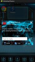 Blue Fire Theme GO SMS syot layar 3