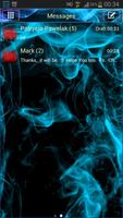 Blue Fire Theme GO SMS penulis hantaran