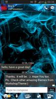 Blue Fire Theme GO SMS syot layar 1