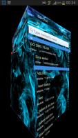Blue Fire Theme GO SMS syot layar 2