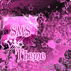 Pink Dark Star GO SMS Theme APK download