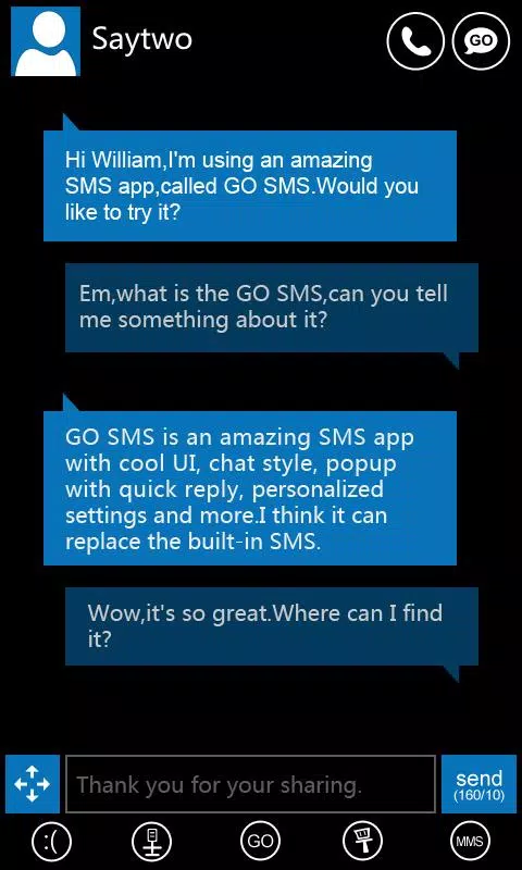 Go sms go pro on chat Android Group