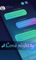 GO SMS LOVE NIGHT THEME الملصق