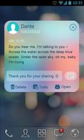 GO SMS Pro Z Glass Theme EX imagem de tela 1