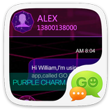 GO SMS PRO PURPLE CHARM THEME ikona
