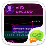 GO SMS PRO PURPLE CHARM THEME icon