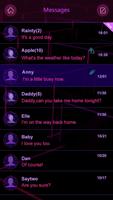 GO SMS PRO PURPLE CHARM THEME captura de pantalla 3