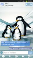 طيور البطريق موضوع GO SMS برو تصوير الشاشة 1