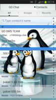 طيور البطريق موضوع GO SMS برو تصوير الشاشة 2