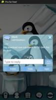 طيور البطريق موضوع GO SMS برو تصوير الشاشة 3