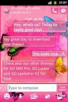 Güzel Pembe Tema GO SMS Pro Ekran Görüntüsü 1