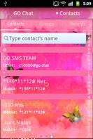 멋진 핑크 테마 GO SMS Pro 스크린샷 3