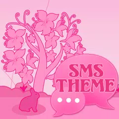 Tierisches Thema Pink GO SMS APK Herunterladen
