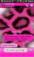 Pink Leopard theme 2for GO SMS Affiche