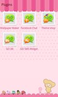 GO SMS Pro Pink Sweet theme تصوير الشاشة 2