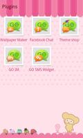 GO SMS Pro Pink Sweet theme ảnh chụp màn hình 2