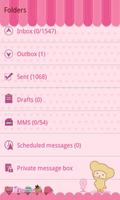 GO SMS Pro Pink Sweet theme تصوير الشاشة 3