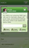 GO SMS Pro simple green theme Affiche