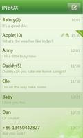 GO SMS Pro simple green theme captura de pantalla 2