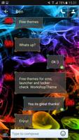 Fumée de couleur Theme GO SMS Affiche