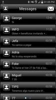 THEME FOR GO SMS BLACK GLASS syot layar 1