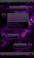 THEME GO SMS DARK SPACE PURPLE poster