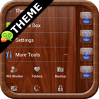 Mahogany Wood GO SMS Theme icône