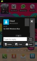 GO SMS Windows Blue اسکرین شاٹ 2