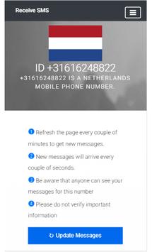 Receive SMS online 截图 1