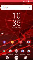 Red Xperia Theme Screenshot 1