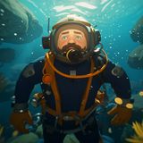 The Diver! Deep Scuba Diving!