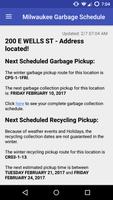 Milwaukee Garbage Schedule اسکرین شاٹ 1