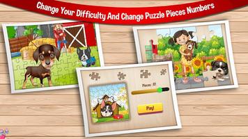 Puppy dog jigsaw puzzle poster