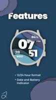 Simple Layer Watch Face تصوير الشاشة 1