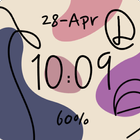 Simple Script Watch Face icono