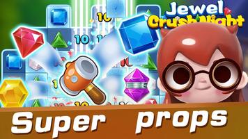 Jewel Crush Night-Match 3 Puzzle syot layar 1