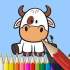 Animals coloring book أيقونة