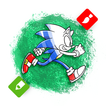 Cómo dibujar el erizo azul icono