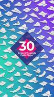 Origami fliegende Flugzeuge Plakat