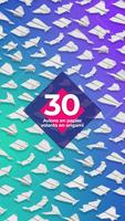 Avions volants en origami Affiche