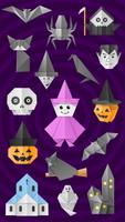 Origami na Halloween z papieru plakat