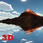 3D Volcano Live Wallpaper icône