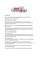 Internet Genealogy 海报